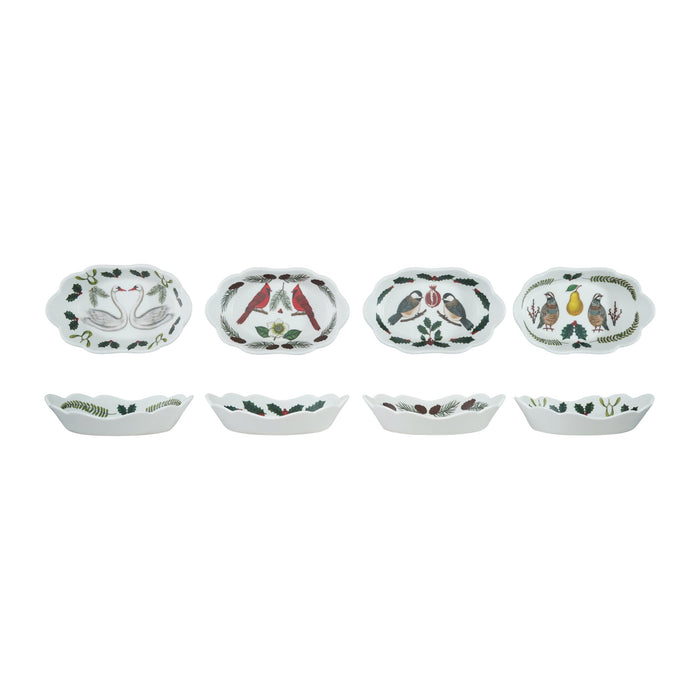 Design Shop Seasonal Botanical and Animal Scalloped Dishes, 4 Styles