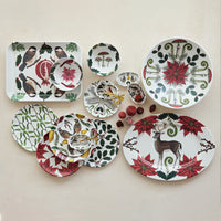 Design Shop Seasonal Botanical and Animal Scalloped Dishes, 4 Styles