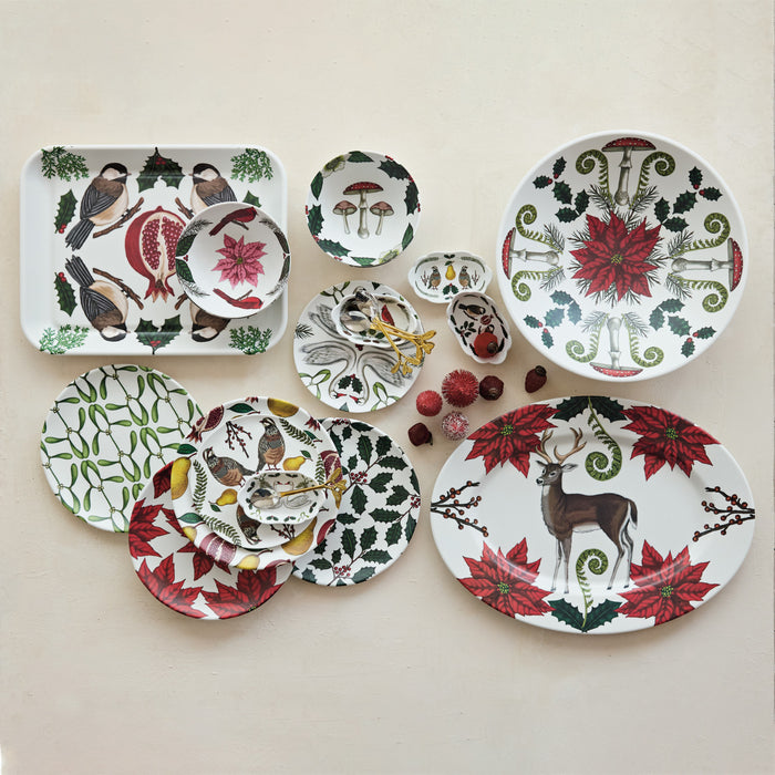 Design Shop Seasonal Botanical and Animal Scalloped Dishes, 4 Styles
