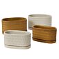 Design Shop Zelle Planter with Saucer 8"x 4"x 4.5"