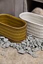 Design Shop Zelle Planter with Saucer 8"x 4"x 4.5"