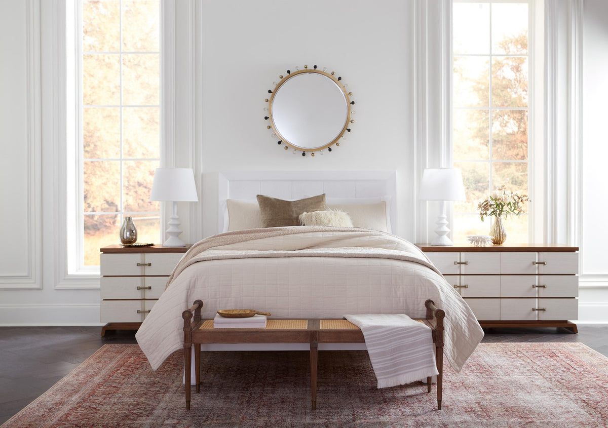 Villa & House Zoe Round Mirror, Antique Brass