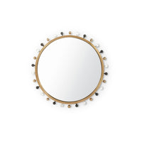 Villa & House Zoe Round Mirror, Antique Brass