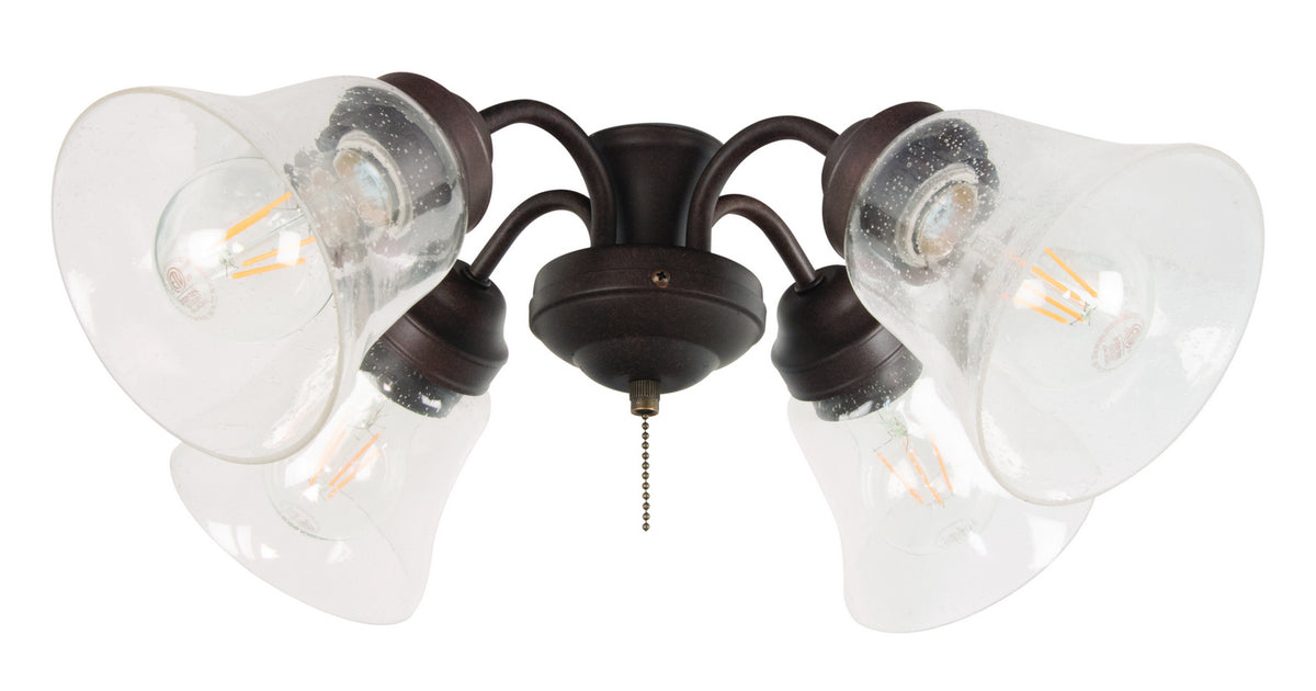 Craftmade - LK425391-AG-LED - LED Fan Light Kit - 4 Light Fitter and Glass - Aged Bronze Textured