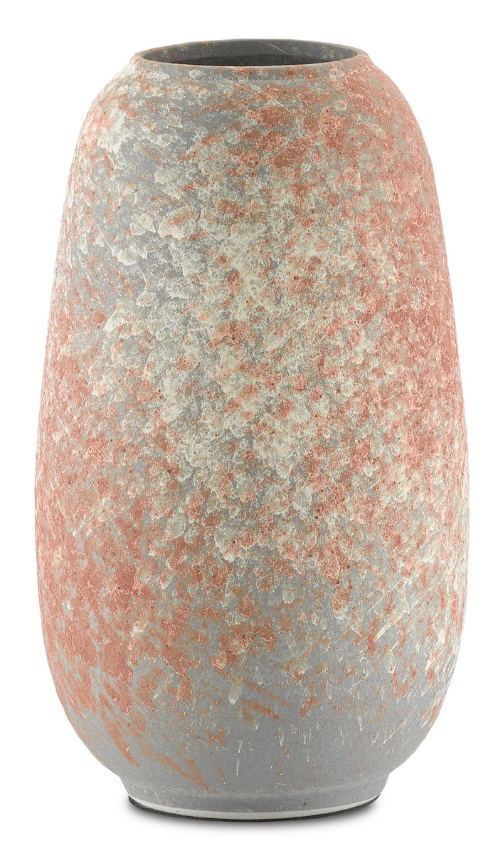 Currey and Company - 1200-0320 - Vase - Sunset - Gray/Sand/Coral