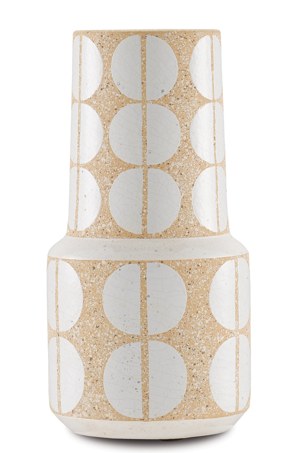 Currey and Company - 1200-0379 - Vase - Happy - Speckled Antique Khaki