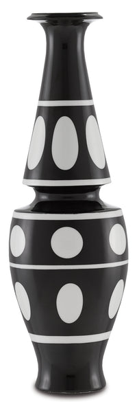 Currey and Company - 1200-0386 - Vase - De - Black/White