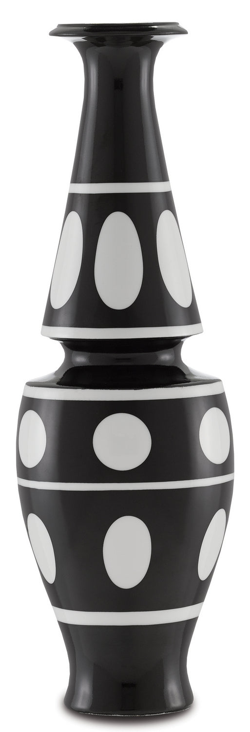 Currey and Company - 1200-0386 - Vase - De - Black/White