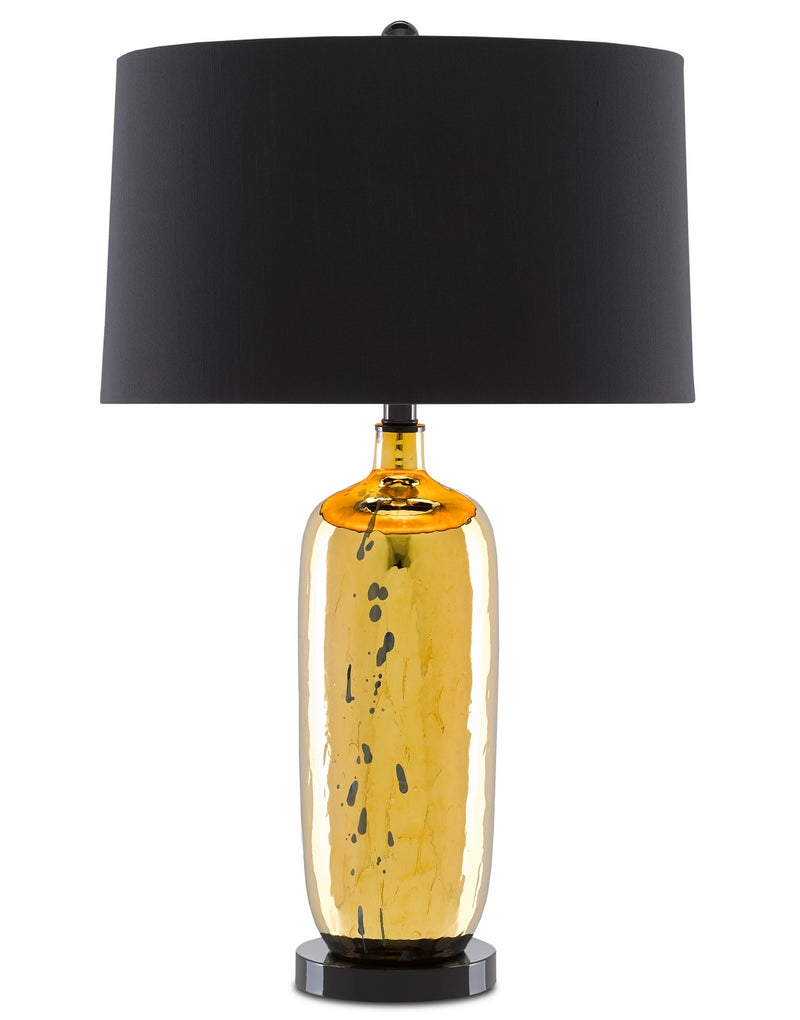 Currey and Company - 6000-0599 - One Light Table Lamp - Bullion - Gold/Glossy Black