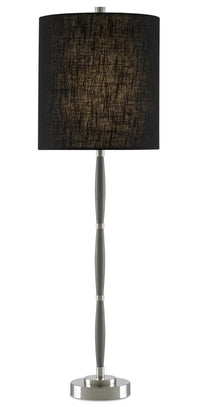 Currey and Company - 6000-0627 - One Light Table Lamp - Dashwood - Gray/Brushed Nickel