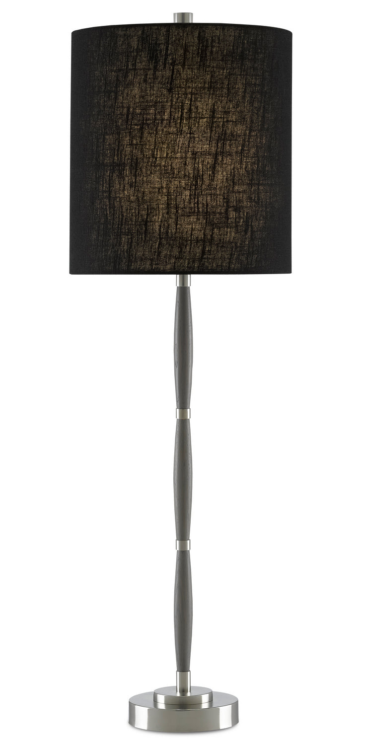 Currey and Company - 6000-0627 - One Light Table Lamp - Dashwood - Gray/Brushed Nickel