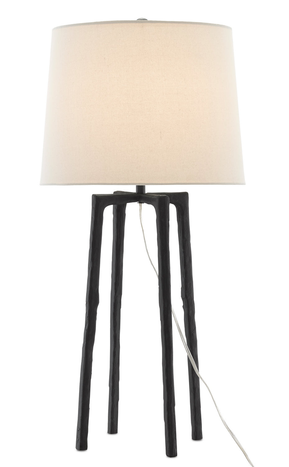 Currey and Company - 6000-0631 - One Light Table Lamp - Rowan - Charcoal