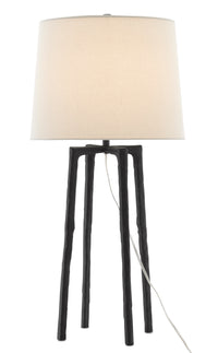 Currey and Company - 6000-0631 - One Light Table Lamp - Rowan - Charcoal