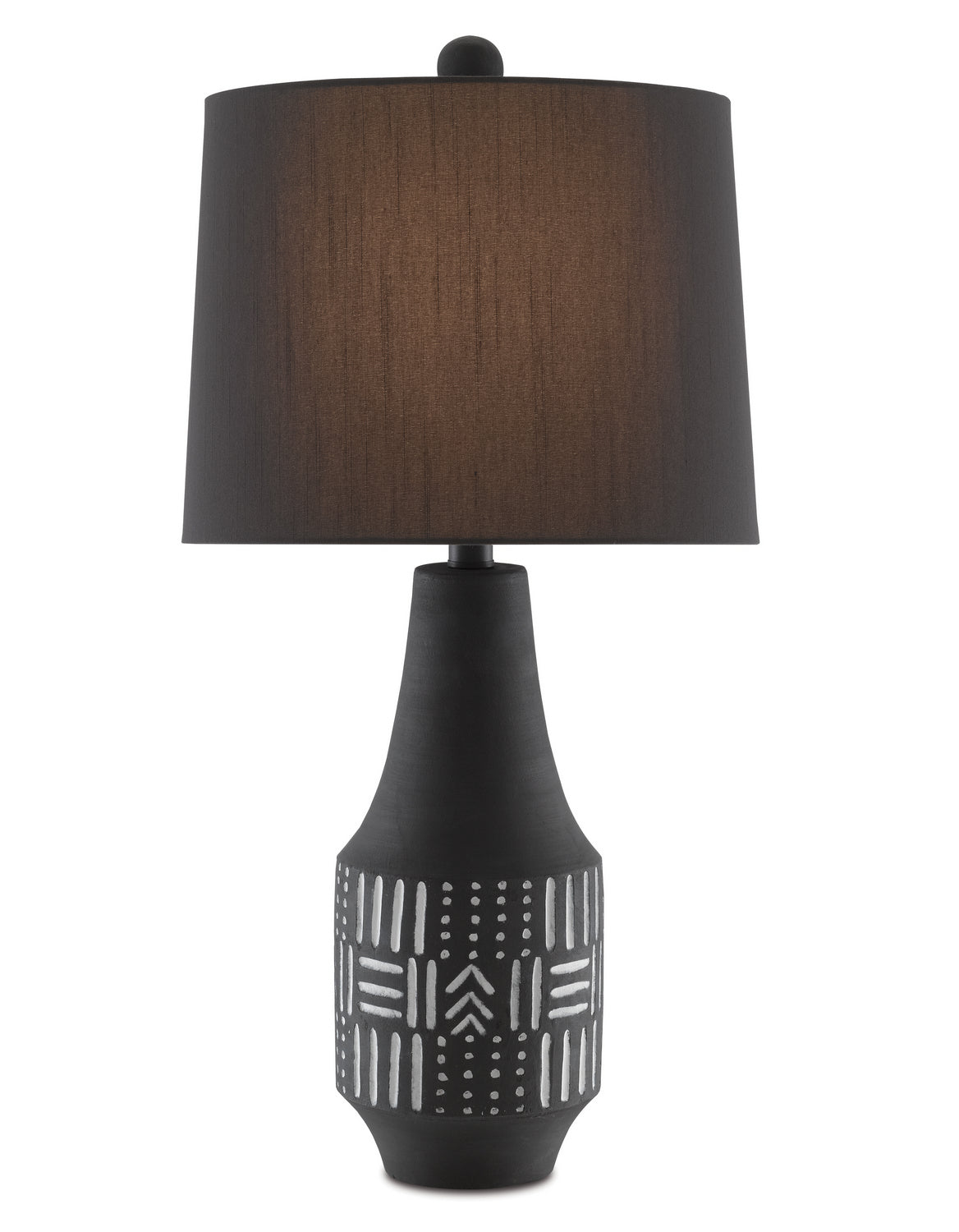 Currey and Company - 6000-0665 - One Light Table Lamp - Varro - Mashed Cove/Satin Black