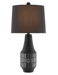 Currey and Company - 6000-0665 - One Light Table Lamp - Varro - Mashed Cove/Satin Black