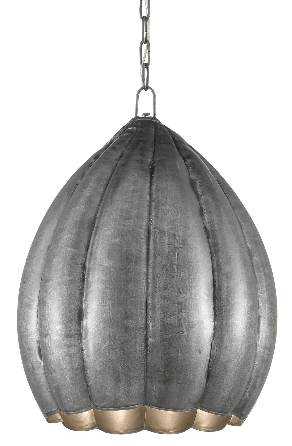 Currey and Company - 9000-0624 - One Light Pendant - Bandoola - Zinc