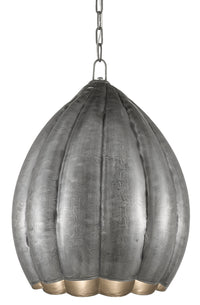 Currey and Company - 9000-0624 - One Light Pendant - Bandoola - Zinc