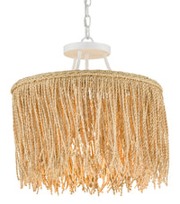 Currey and Company - 9000-0647 - One Light Pendant - Samoa Collection - Gesso White/Natural Rope