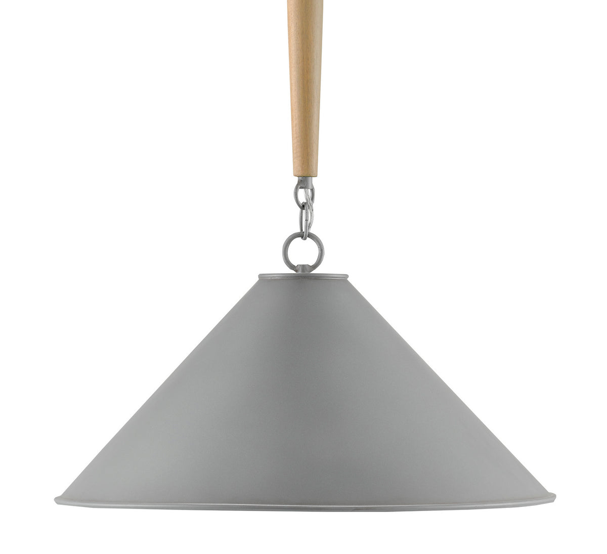 Currey and Company - 9000-0732 - One Light Pendant - Hiroshi Gray/Sugar White/Washed Wood