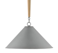 Currey and Company - 9000-0732 - One Light Pendant - Hiroshi Gray/Sugar White/Washed Wood