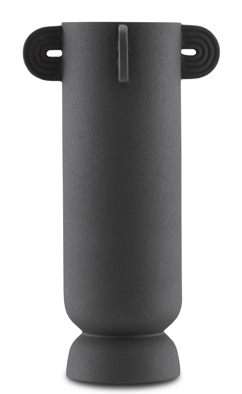 Currey and Company - 1200-0406 - Vase - Happy - Textured Black