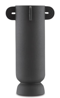 Currey and Company - 1200-0406 - Vase - Happy - Textured Black