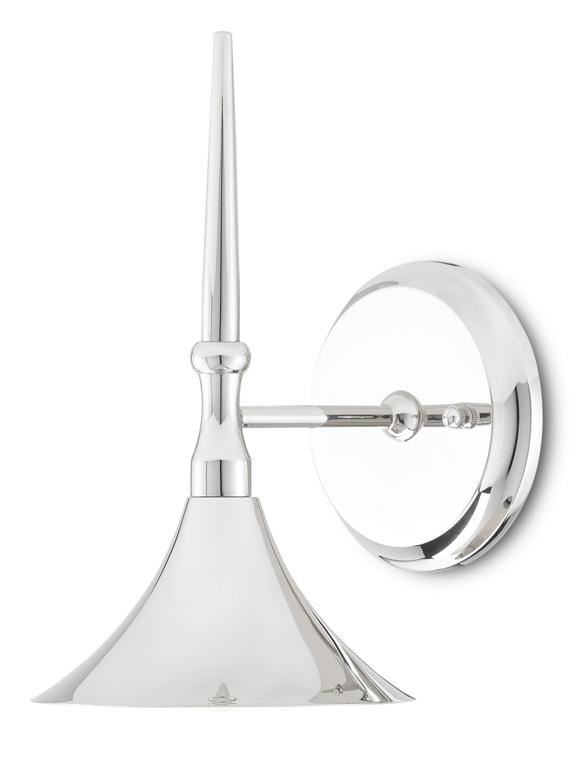 Currey and Company - 5000-0160 - One Light Wall Sconce - Barry Goralnick - Polished Nickel