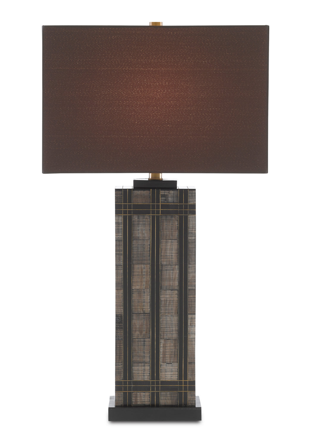 Currey and Company - 6000-0666 - One Light Table Lamp - Gregor - Natural/Black/Brass