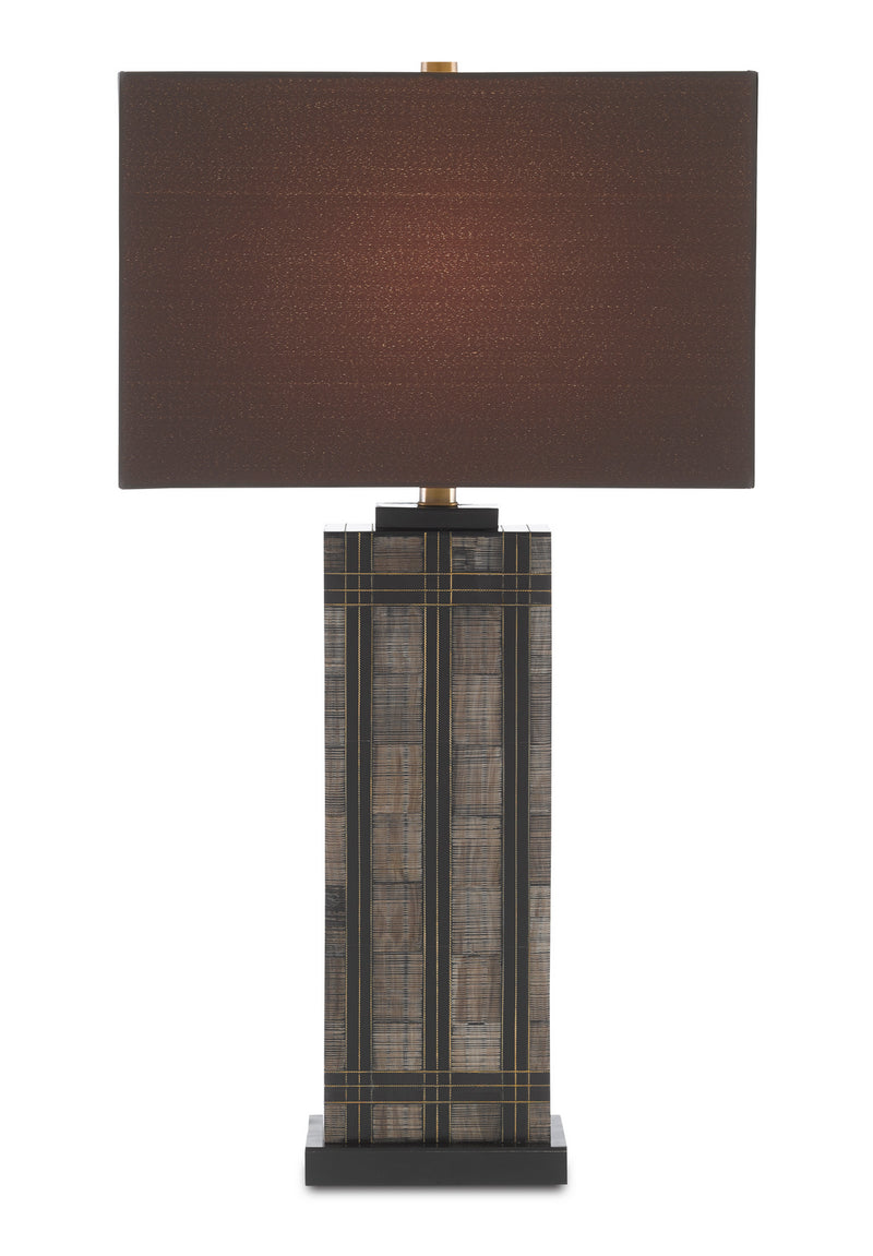 Currey and Company - 6000-0666 - One Light Table Lamp - Gregor - Natural/Black/Brass