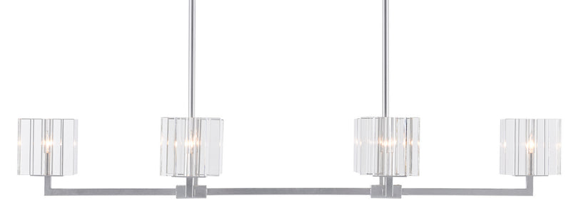 Currey and Company - 9000-0747 - Six Light Chandelier - Valerio - Silver Leaf