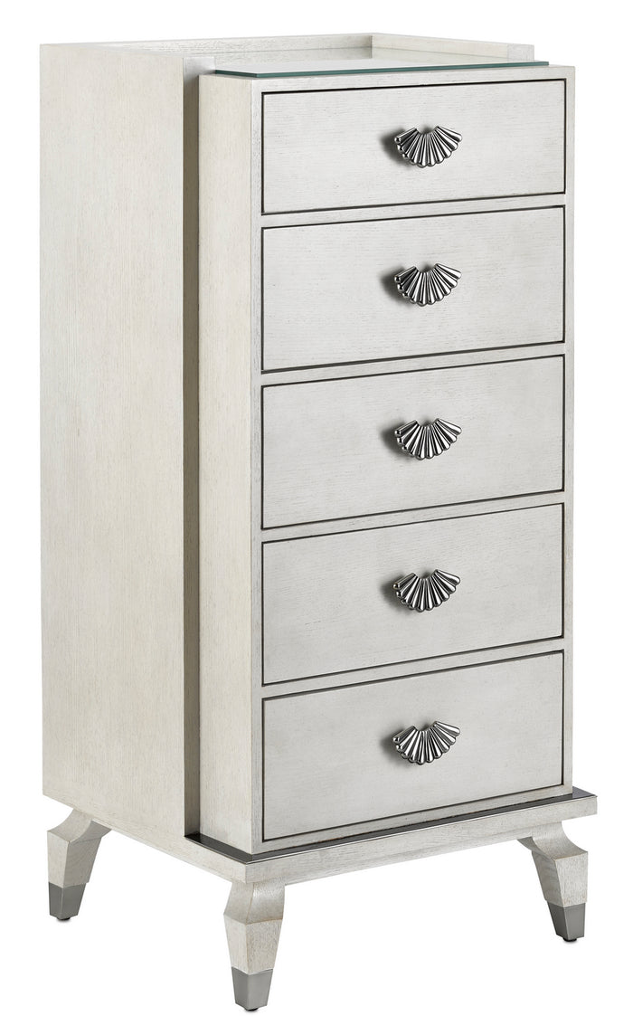 Currey and Company - 3000-0133 - Chest - Serena - Gray Salt/Pewter
