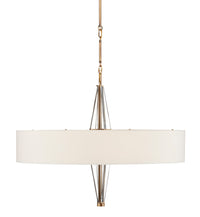 Currey and Company - 9000-0828 - Six Light Chandelier - Lamont - Antique Brass/Clear/Off White