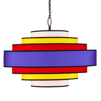 Currey and Company - 9000-0945 - Six Light Chandelier - Maura - Multi-Color/Satin Black