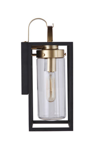 Craftmade - ZA4804-MNSB - One Light Outdoor Wall Mount - Neo - Midnight / Satin Brass