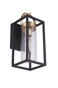 Craftmade - ZA4804-MNSB - One Light Outdoor Wall Mount - Neo - Midnight / Satin Brass