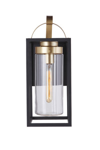 Craftmade - ZA4814-MNSB - One Light Outdoor Wall Mount - Neo - Midnight / Satin Brass
