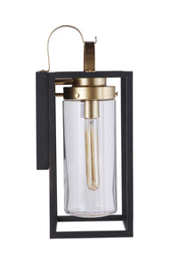 Craftmade - ZA4814-MNSB - One Light Outdoor Wall Mount - Neo - Midnight / Satin Brass