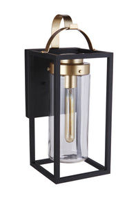 Craftmade - ZA4814-MNSB - One Light Outdoor Wall Mount - Neo - Midnight / Satin Brass