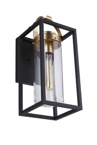 Craftmade - ZA4814-MNSB - One Light Outdoor Wall Mount - Neo - Midnight / Satin Brass