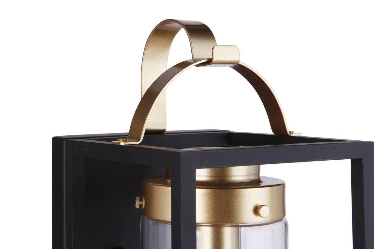 Craftmade - ZA4814-MNSB - One Light Outdoor Wall Mount - Neo - Midnight / Satin Brass