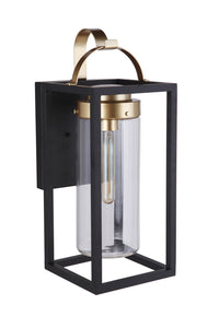 Craftmade - ZA4824-MNSB - One Light Outdoor Wall Mount - Neo - Midnight / Satin Brass