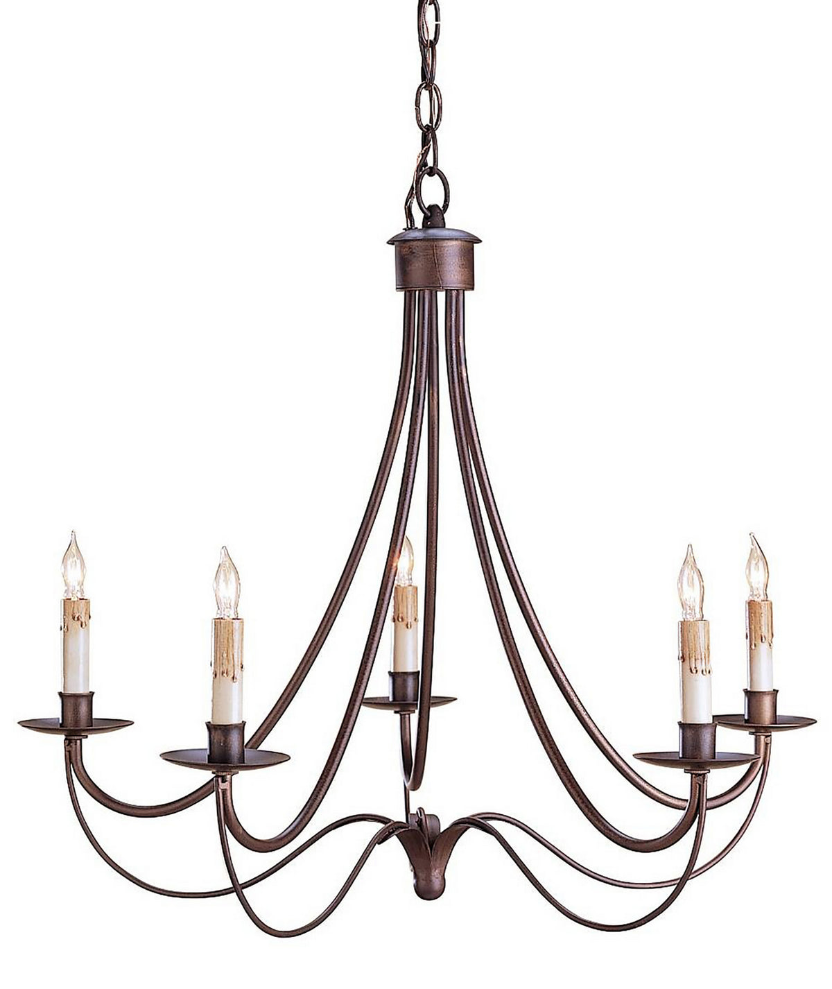 Currey and Company - 9540 - Five Light Chandelier - Cascade - Hand Rubbed Bronze