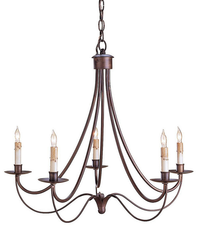 Currey and Company - 9540 - Five Light Chandelier - Cascade - Hand Rubbed Bronze