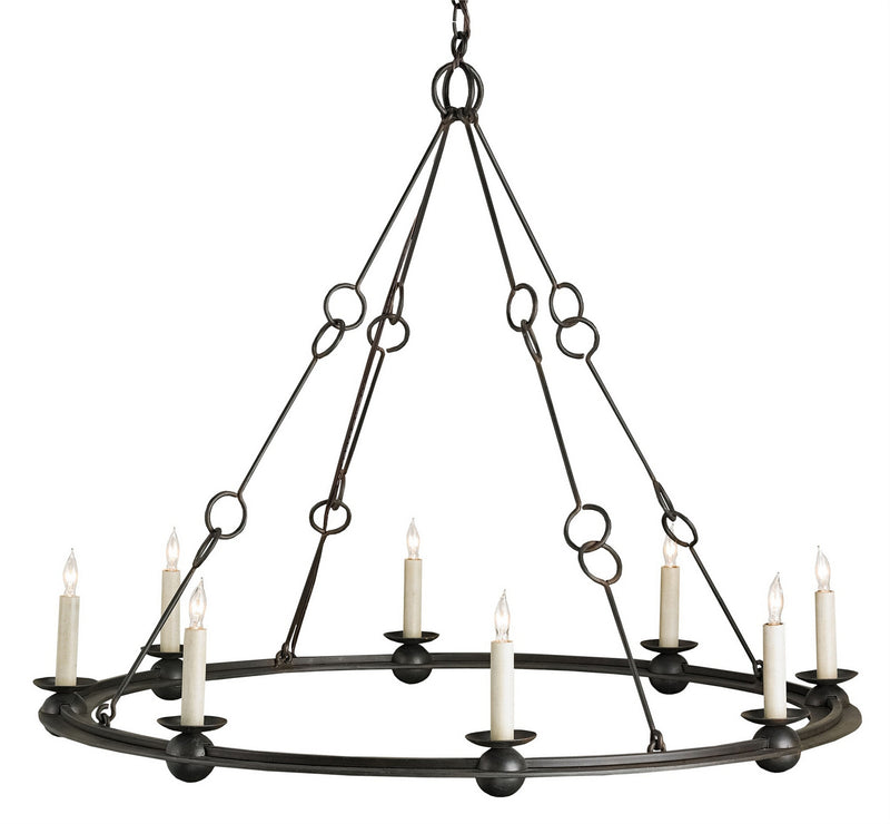 Currey and Company - 9366 - Eight Light Chandelier - Rooney - Old Iron