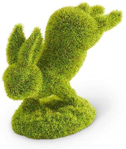 5 Inch Moss Bunny Standing on Front Feet