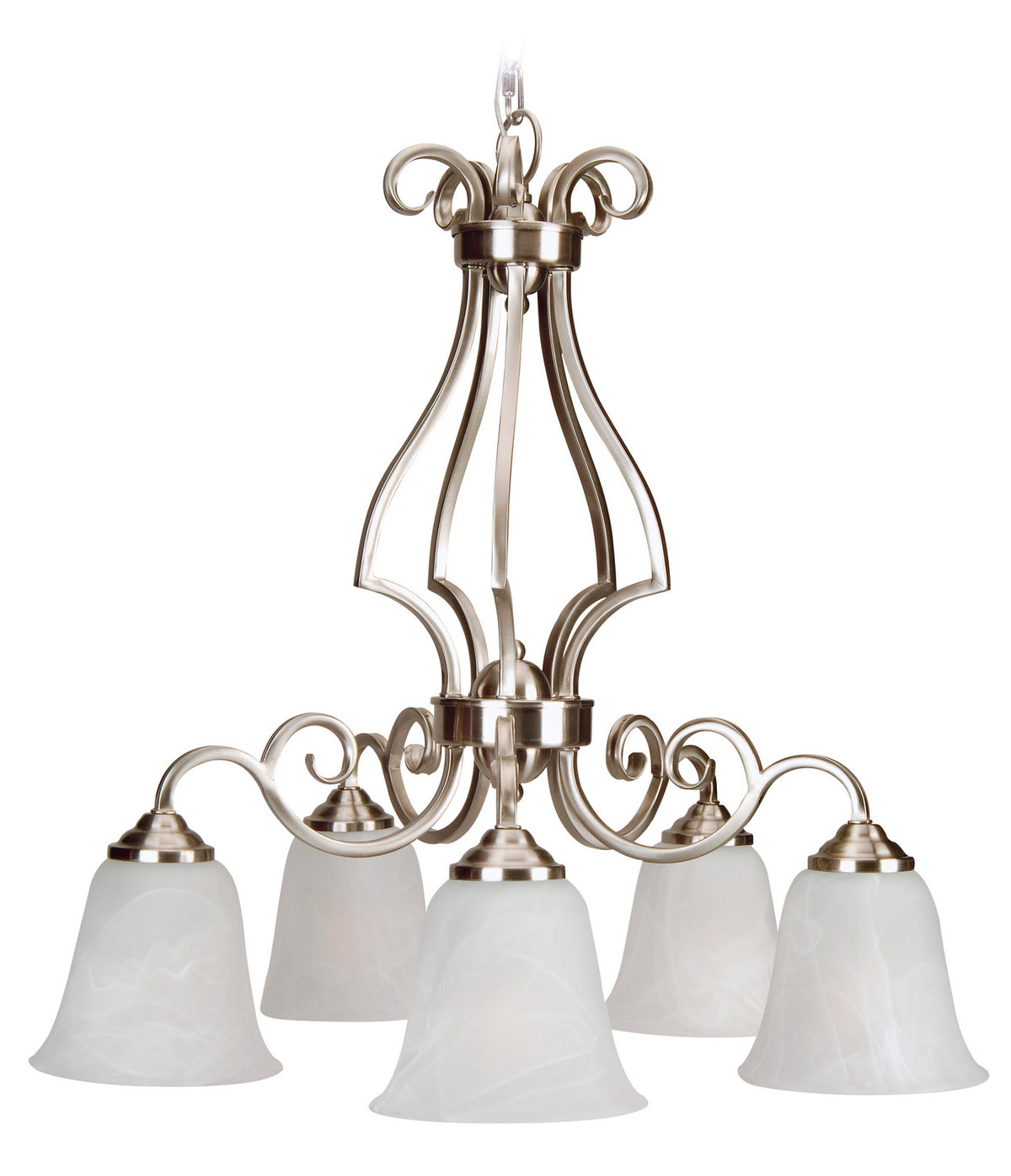 Craftmade - 7125BNK5 - Five Light Down Chandelier - Cecilia - Brushed Satin Nickel