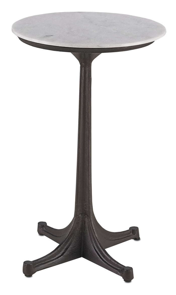 Currey and Company - 4190 - Accent Table - Belrose - Bronze/White