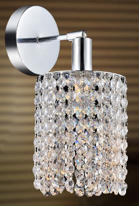CWI Lighting - 4281W-R-R (Clear) - One Light Bathroom Sconce - Glitz - Chrome