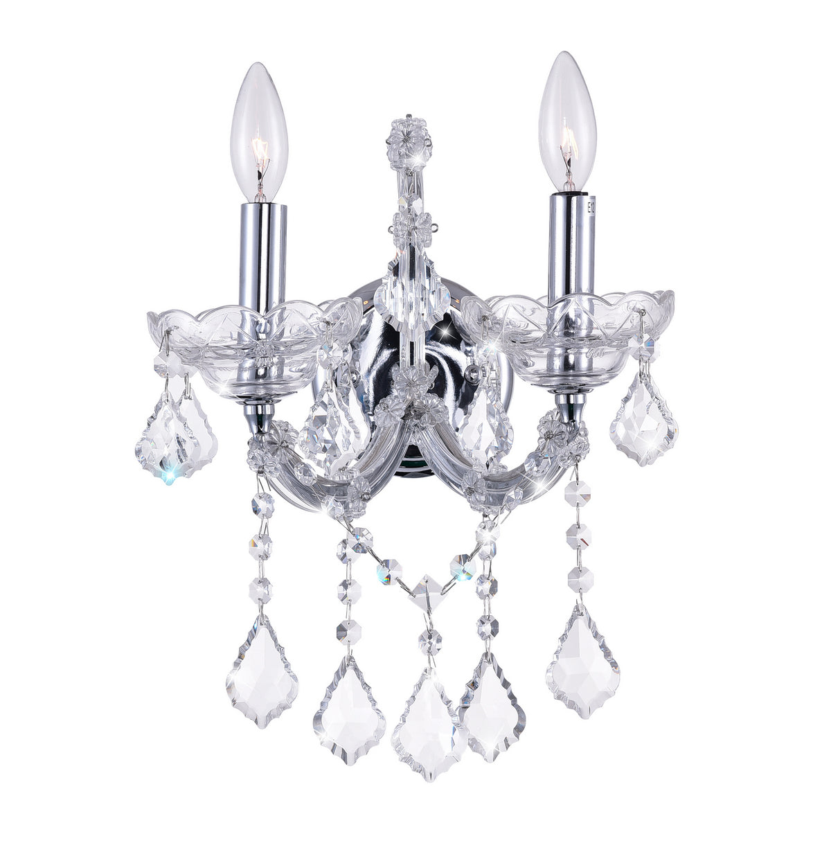 CWI Lighting - 8397W12C-2(Clear) - Two Light Wall Sconce - Maria Theresa - Chrome