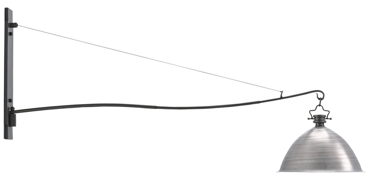 Currey and Company - 5000-0061 - One Light Wall Sconce - Far Out - Brushed Aluminum/Gray Iron